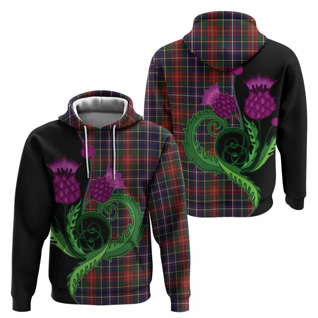 Crozier Tartan Hoodie Traditional Scottish Thistle