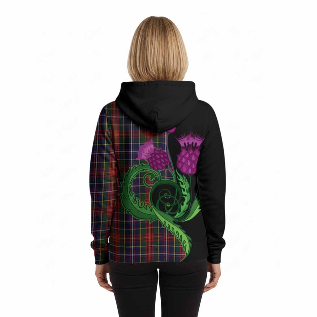 Crozier Tartan Hoodie Traditional Scottish Thistle