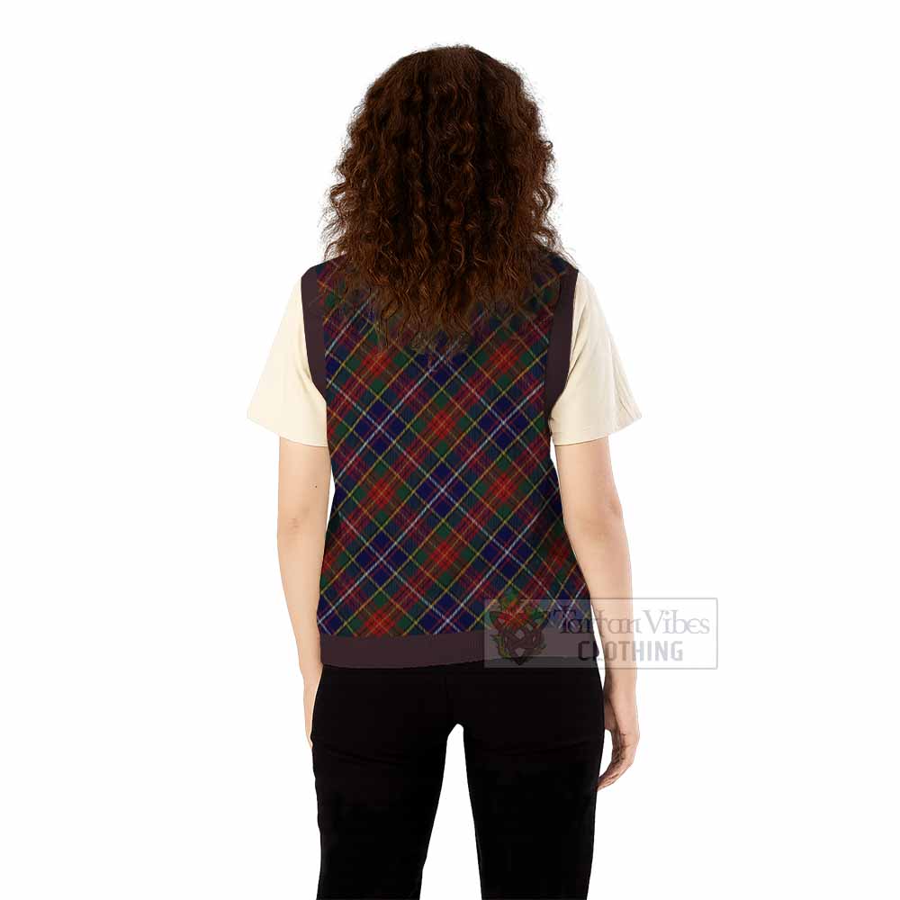 Crozier Tartan  Knitted V-Neck Vest Cross Style