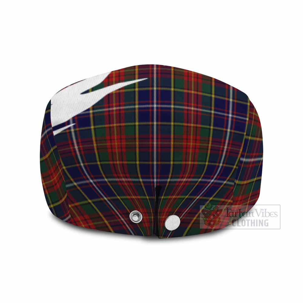 Crozier Tartan Loch Ness Monster Scottish Heritage Art Flat Cap, Jeff Cap