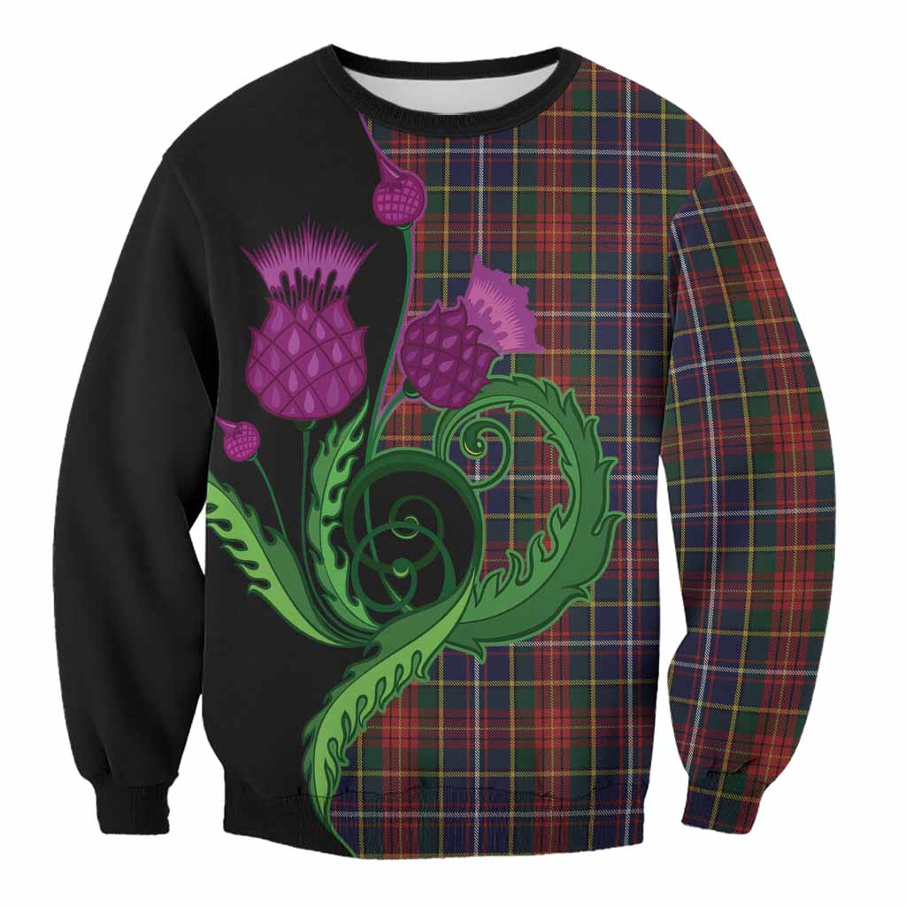 Crozier Tartan Sweatshirt Traditional Scottish Thistle