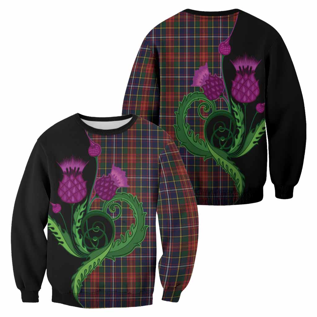 Crozier Tartan Sweatshirt Traditional Scottish Thistle