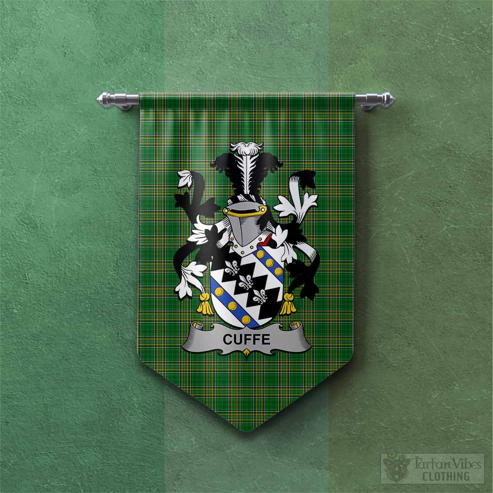 Cuffe Irish Clan Tartan Gonfalon, Tartan Banner with Coat of Arms Chevron - Tartan Vibes Clothing