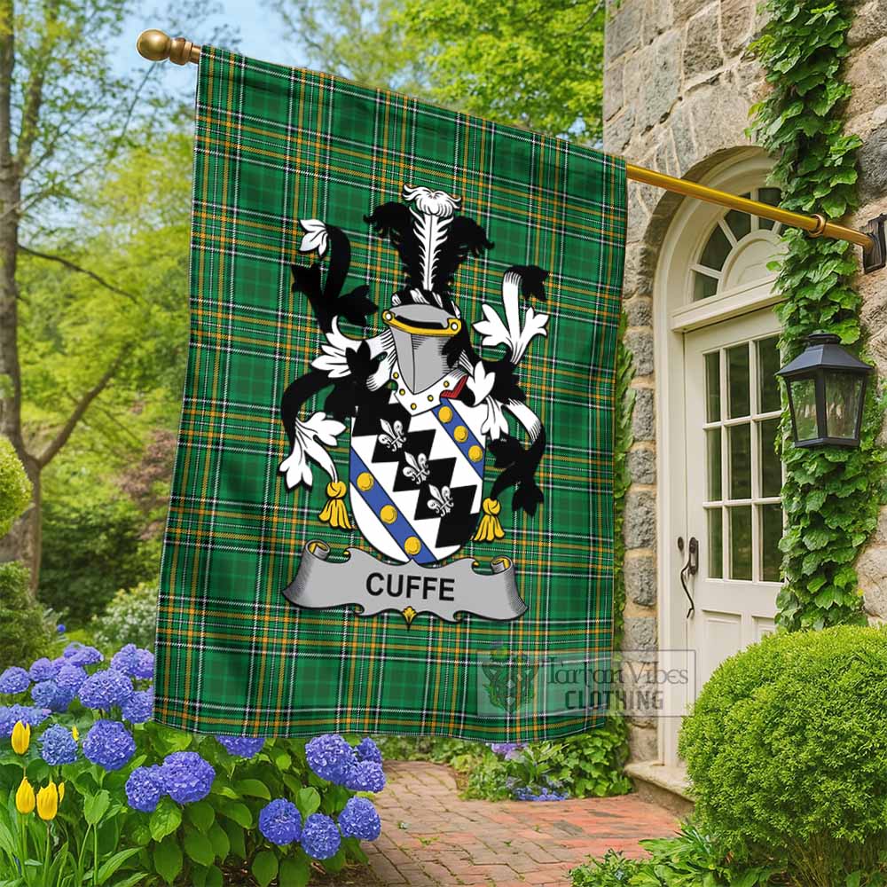 Cuffe Irish Clan Tartan Flag with Coat of Arms