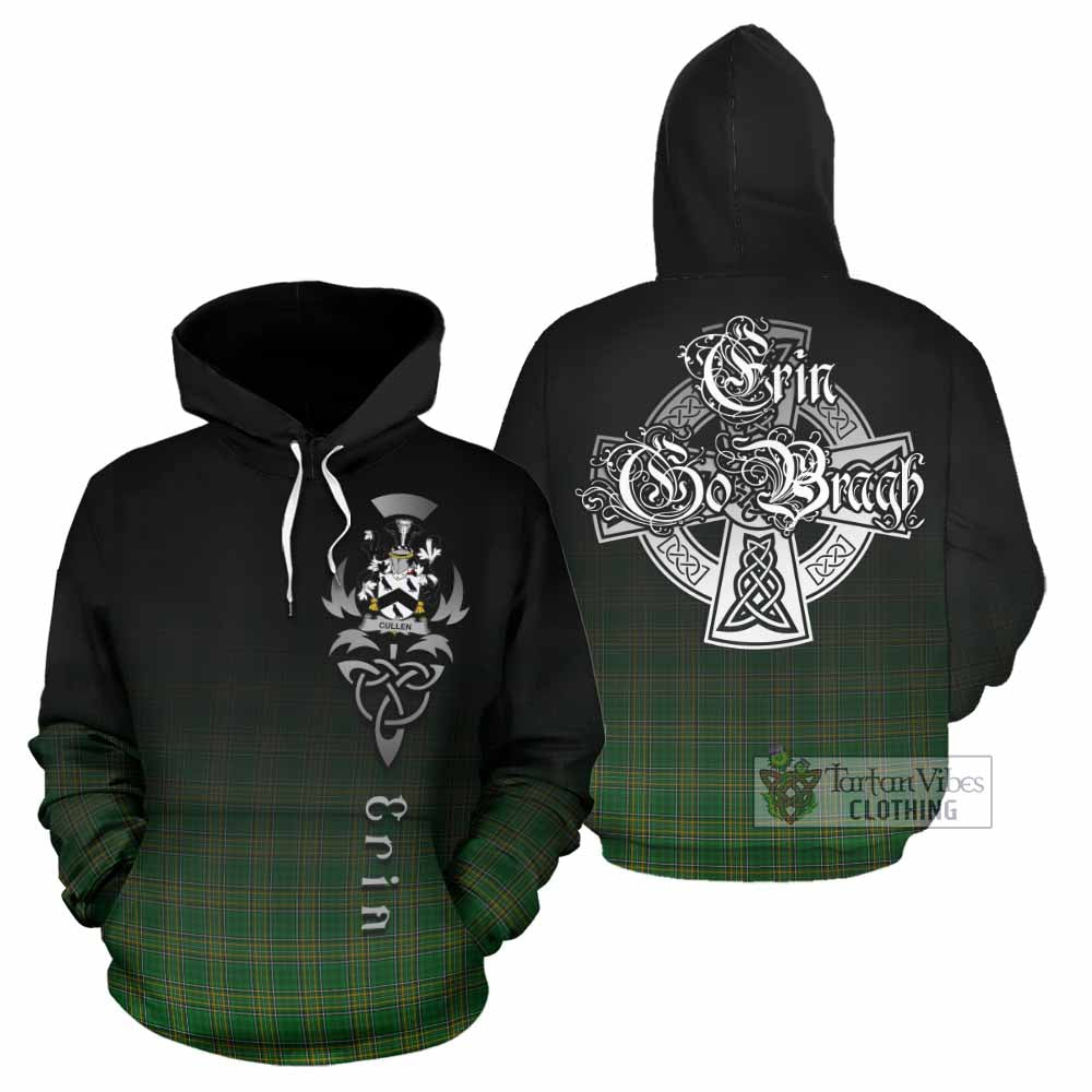 Tartan Vibes Clothing Cullen Irish Clan Hoodie with Coat of Arms Erin Go Bragh Celtic Inspired