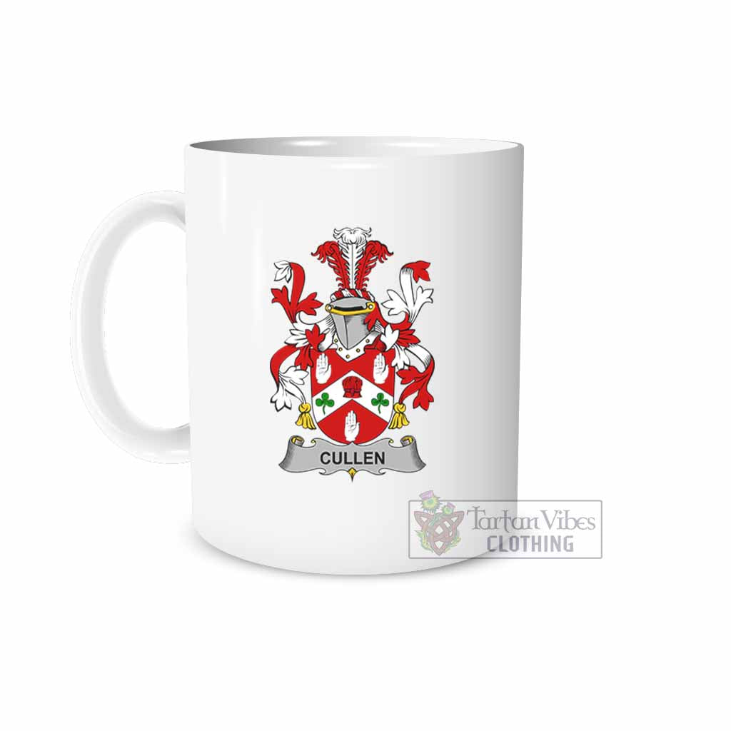Cullen O'Cullen Irish Clan Coat of Arms Ceramic Mug White - 2D-tartanvibesclothing