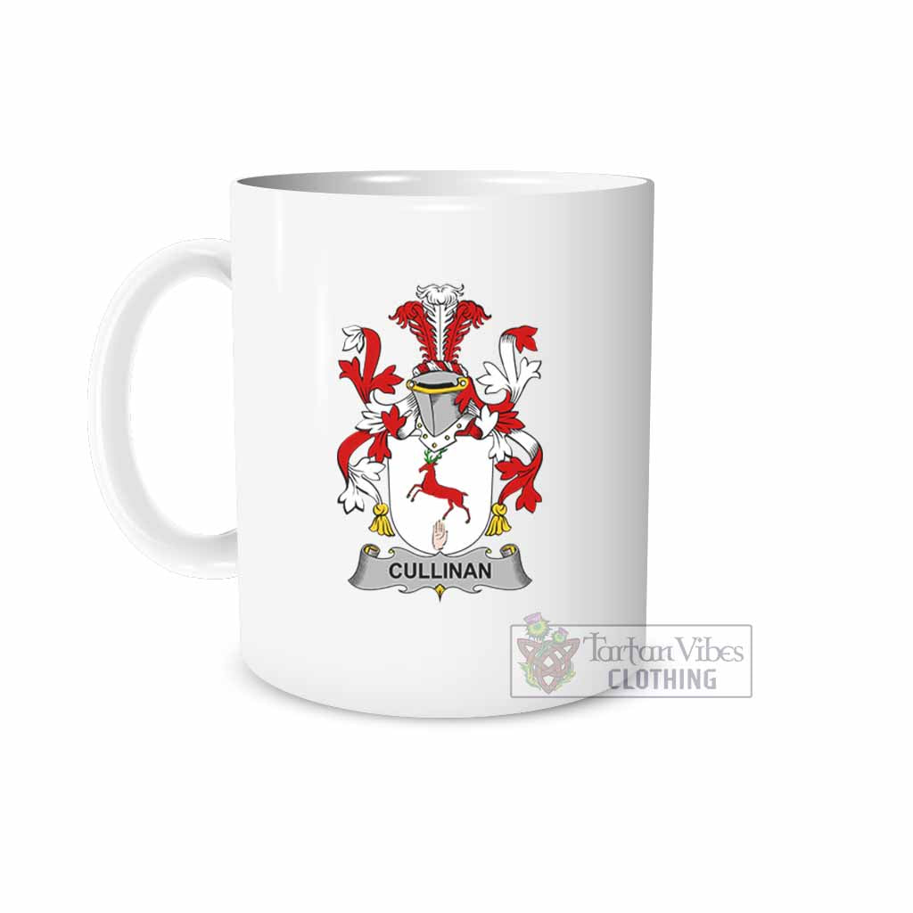 Cullinan Irish Clan Coat of Arms Ceramic Mug White - 2D-tartanvibesclothing