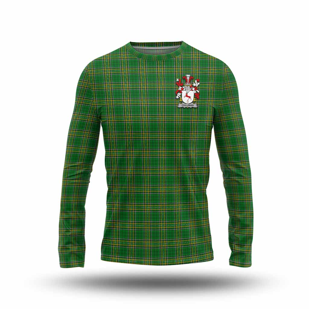 Cullinan Irish Clan Tartan Long Sleeve T-Shirt with Coat of Arms Unisex - Tartan Vibes Clothing