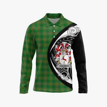 Cullinan Irish Clan Long Sleeve Polo Shirt Celtic Circle Style