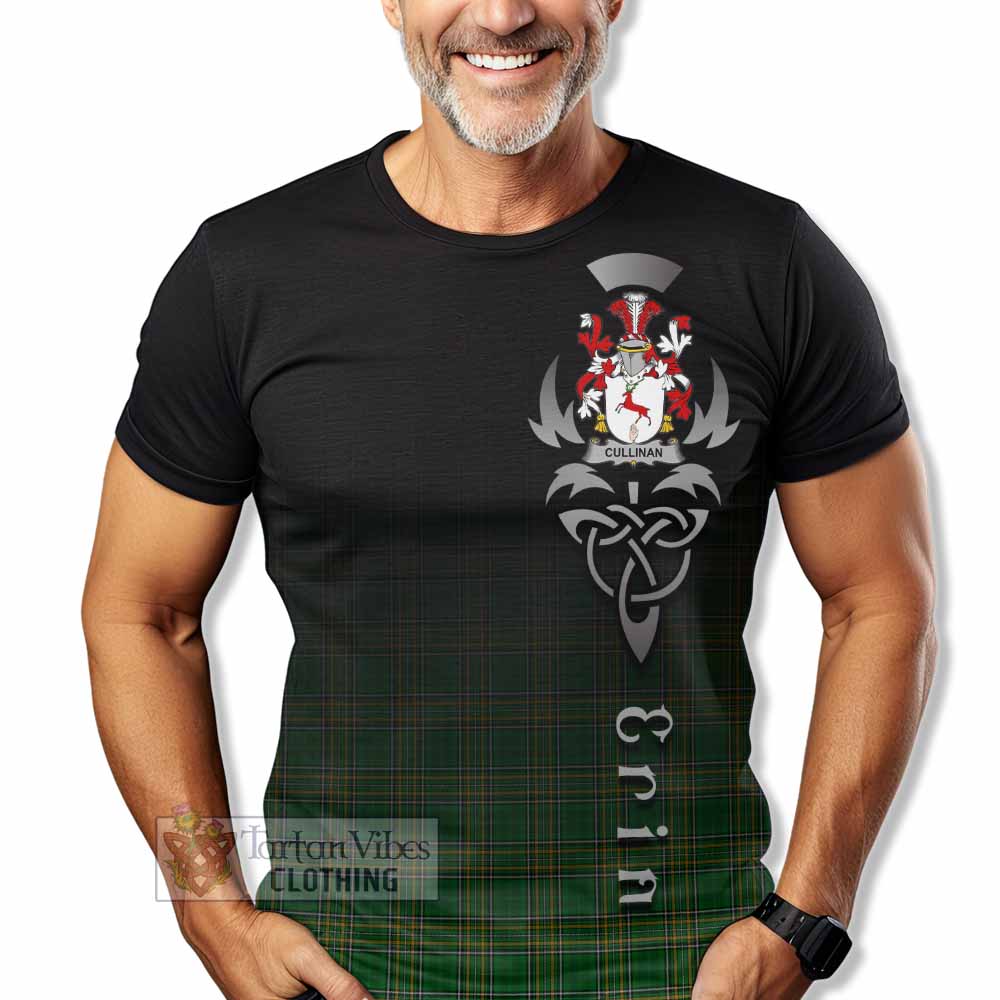 Tartan Vibes Clothing Cullinan Irish Clan T-Shirt with Coat of Arms Erin Go Bragh Celtic Inspired