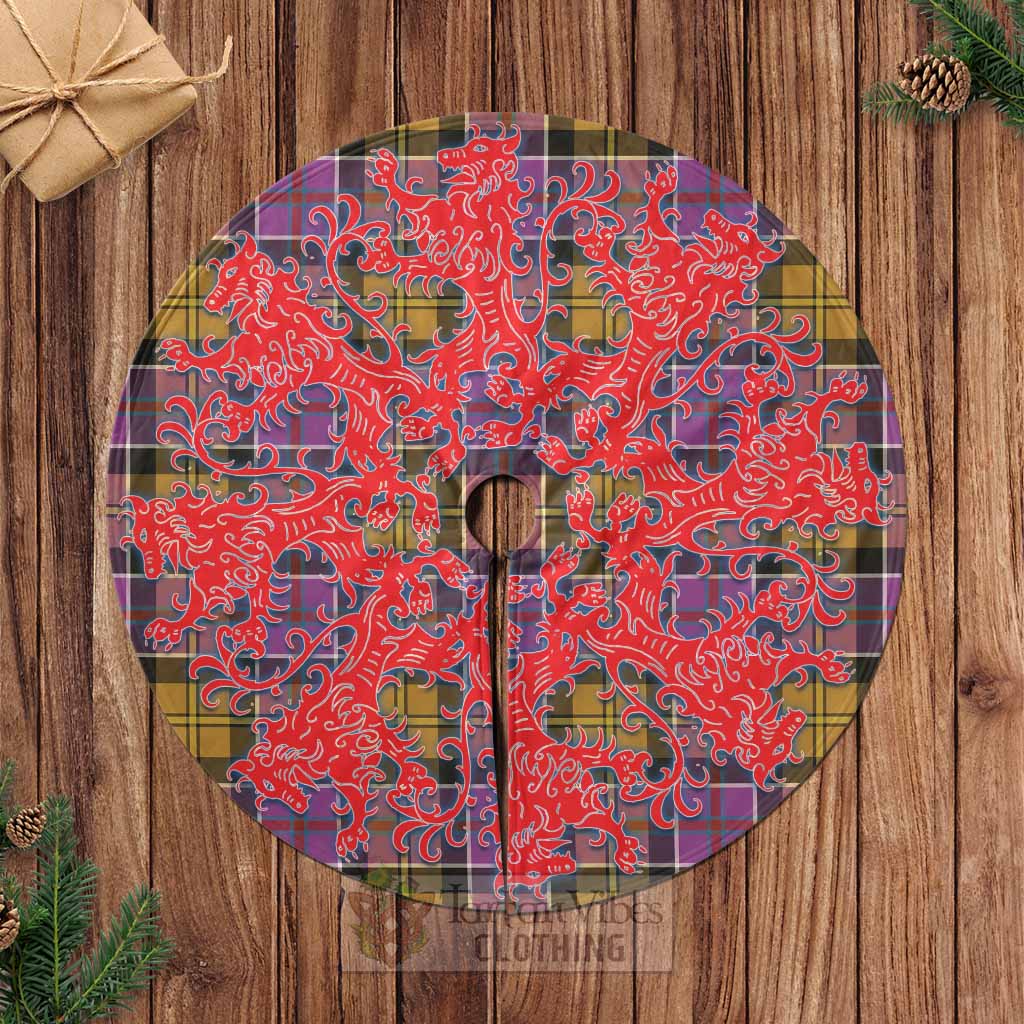 Culloden Tartan Christmas Tree Skirt Lion Rampant Style Casual Tree Skirts - Tartan Vibes Clothing