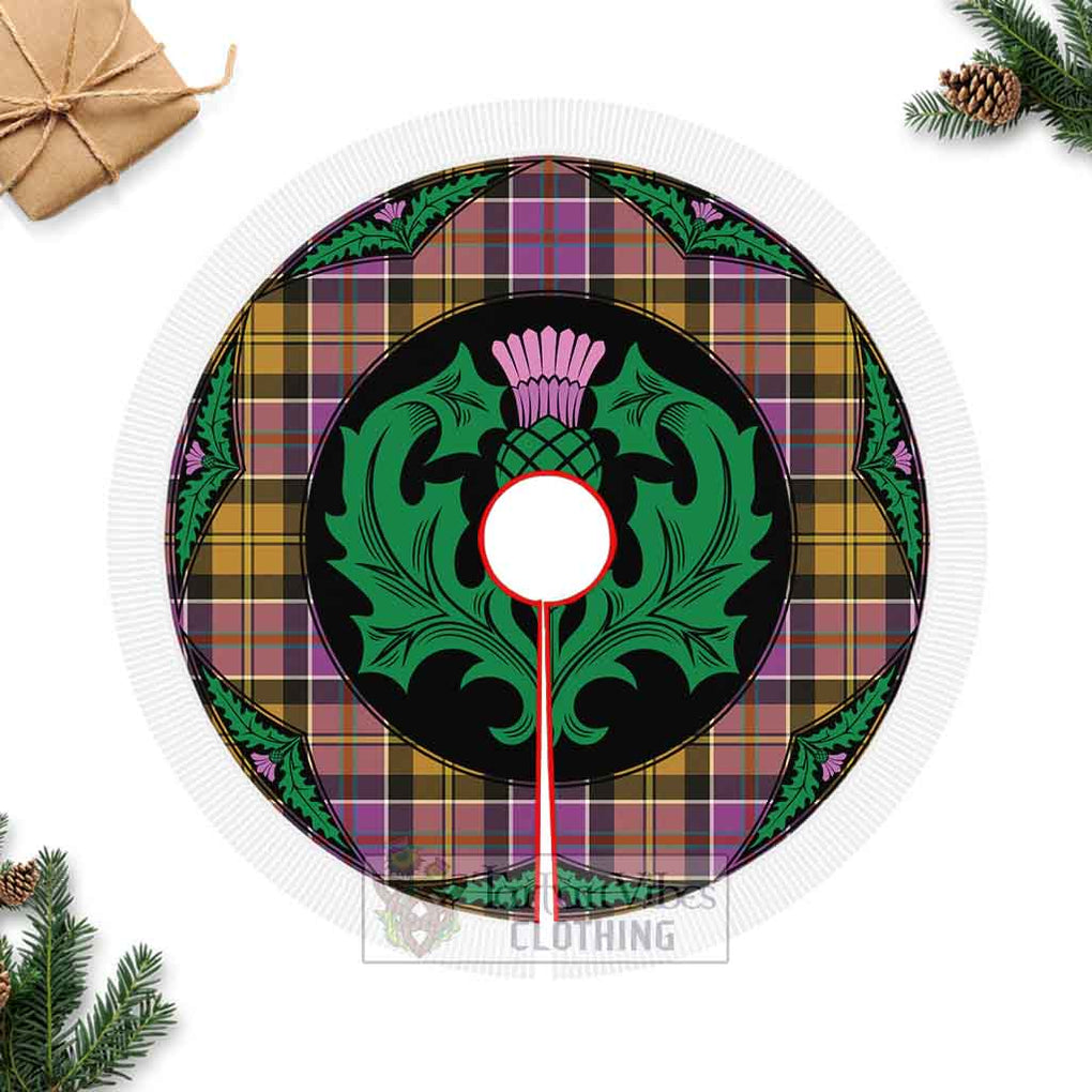 Culloden Tartan Christmas Tree Skirt Scottish Thistle Style Fringed Tree Skirts - Tartan Vibes Clothing