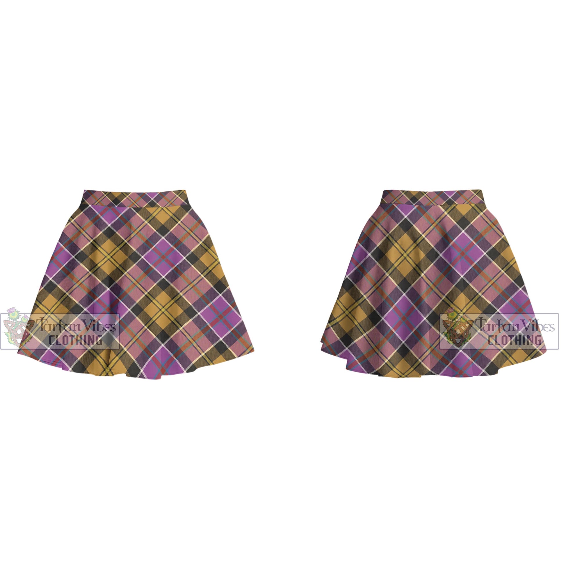 Culloden Tartan Women's Plated Mini Skirt Cross Style - Tartan Vibes Clothing