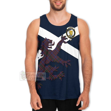 Tartan Vibes Clothing Cumming Tartan Lion Rampant Men's Tank Top – Proudly Display Your Heritage with Alba Gu Brath and Clan Name