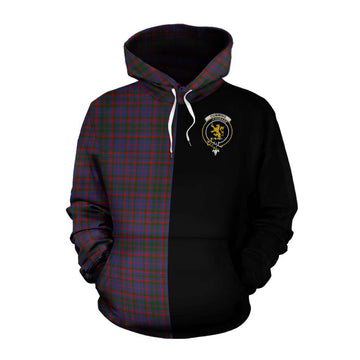 Cumming Tartan Cotton Hoodie with Family Crest and Half Of Me Style