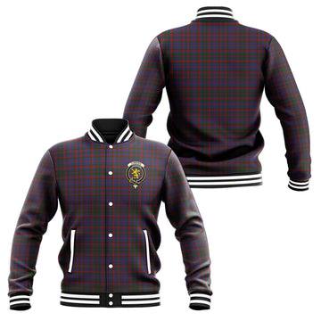 Cumming Tartan Baseball Jacket with Family Crest