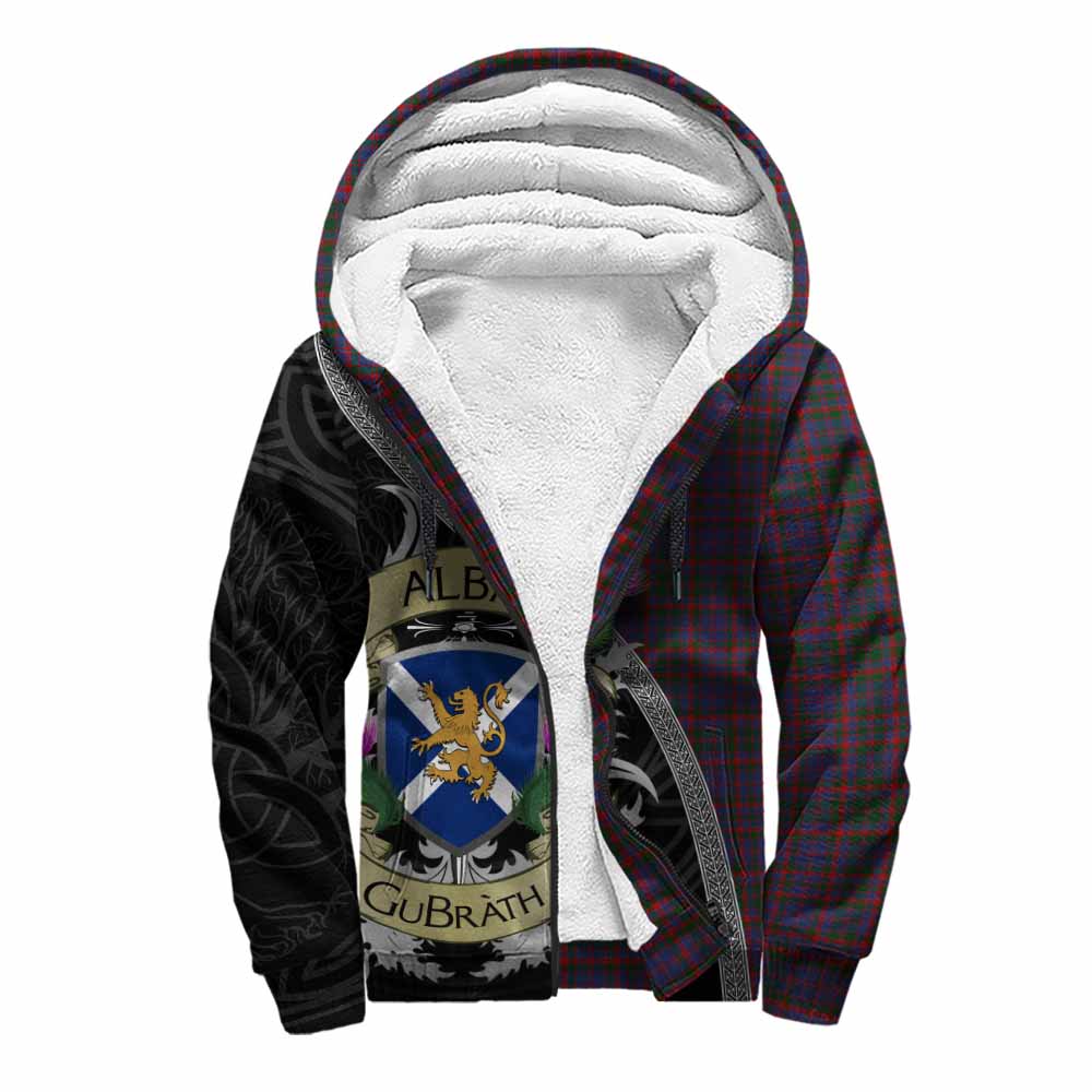 Tartan Vibes Clothing Cumming Tartan Family Crest Sherpa Hoodie Lion Rampant Royal Thistle Shield Celtic Inspired