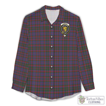 Cumming Tartan Women's Casual Shirt with Family Crest