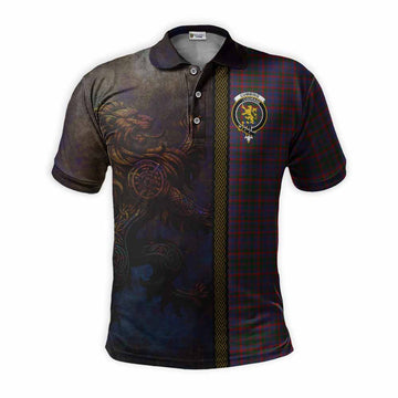 Cumming Tartan Family Crest Polo Shirt Alba Gu Brath Be Brave Lion Ancient Style