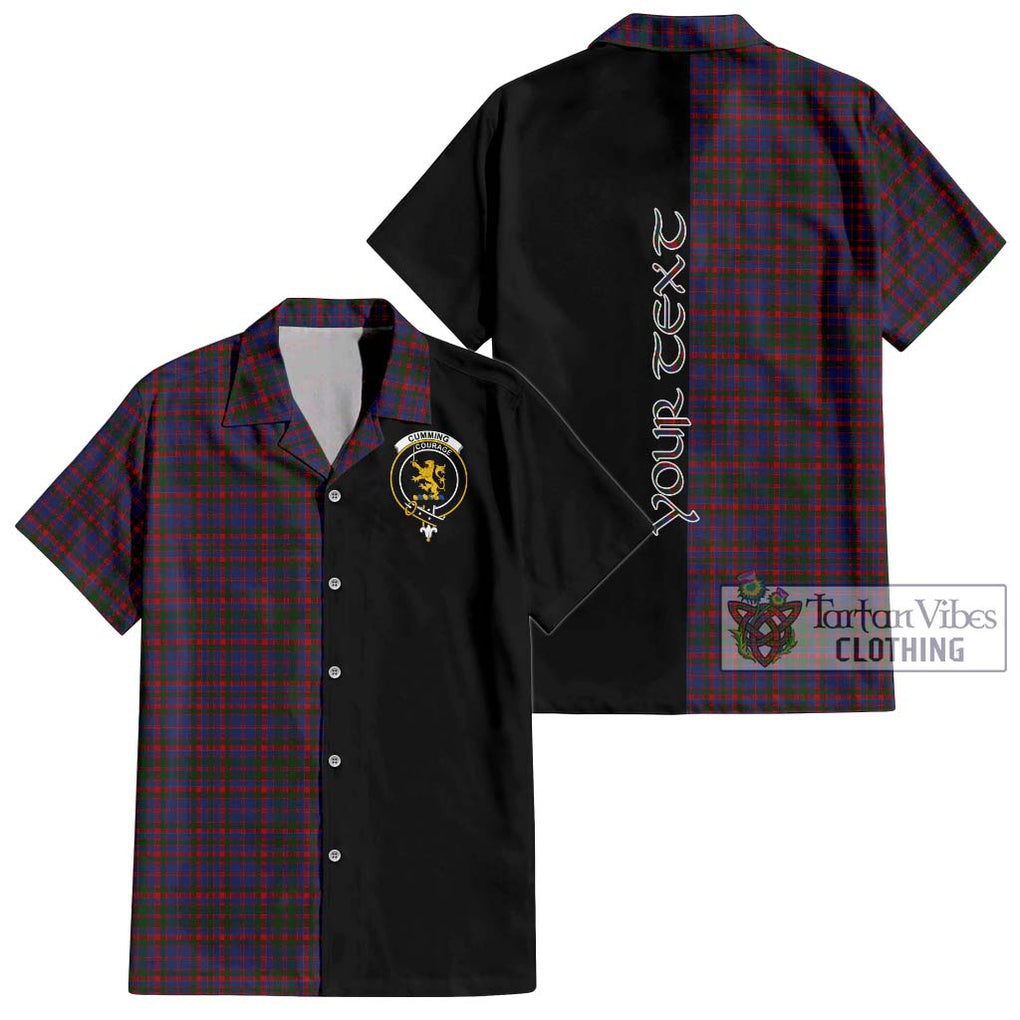 Cumming Tartan Short Sleeve Button Shirt with Family Crest and Half Of Me Style Kid - Tartanvibesclothing Shop