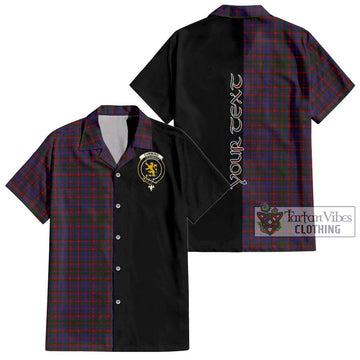 Cumming Tartan Short Sleeve Button Shirt with Family Crest and Half Of Me Style Kid - Tartanvibesclothing Shop