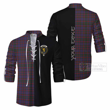 Tartan Vibes Clothing Cumming Tartan Ghillie Kilt Shirt with Family Crest and Half Of Me Style