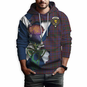 Cumming Tartan Family Crest Hoodie Scottish Thistle Celtic Inspired