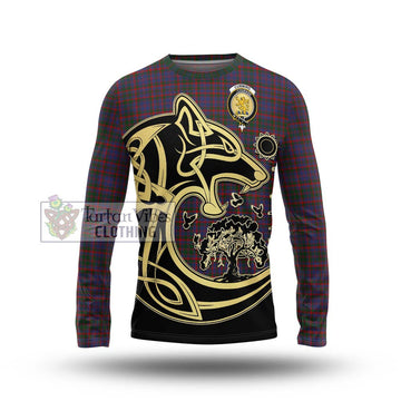 Cumming Tartan Long Sleeve T-Shirt with Family Crest Celtic Wolf Style Unisex - Tartan Vibes Clothing