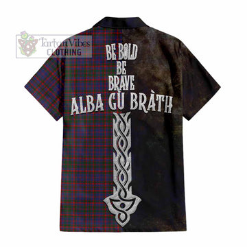 Cumming Tartan Family Crest Hawaiian Shirt Alba Gu Brath Be Brave Lion Ancient Style