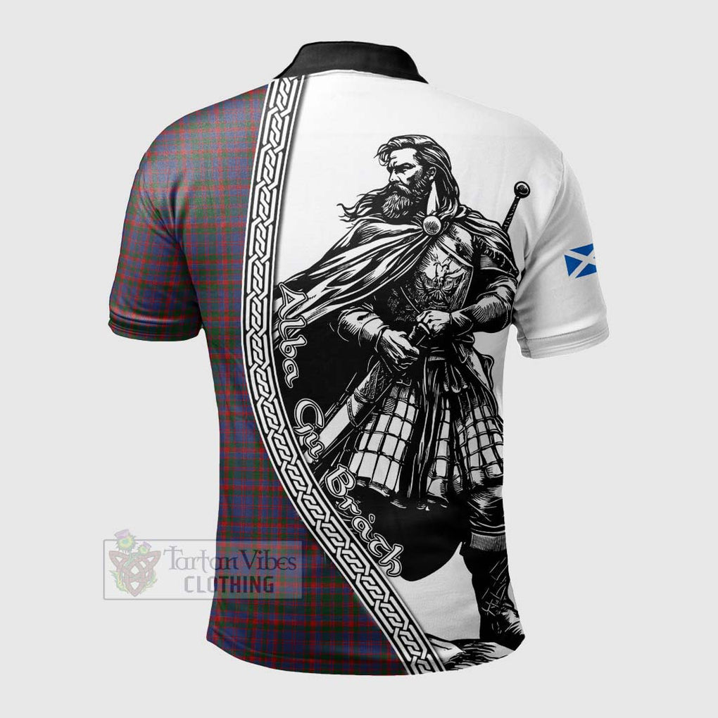 Tartan Vibes Clothing Cumming Tartan Clan Crest Polo Shirt with Highlander Warrior Celtic Style