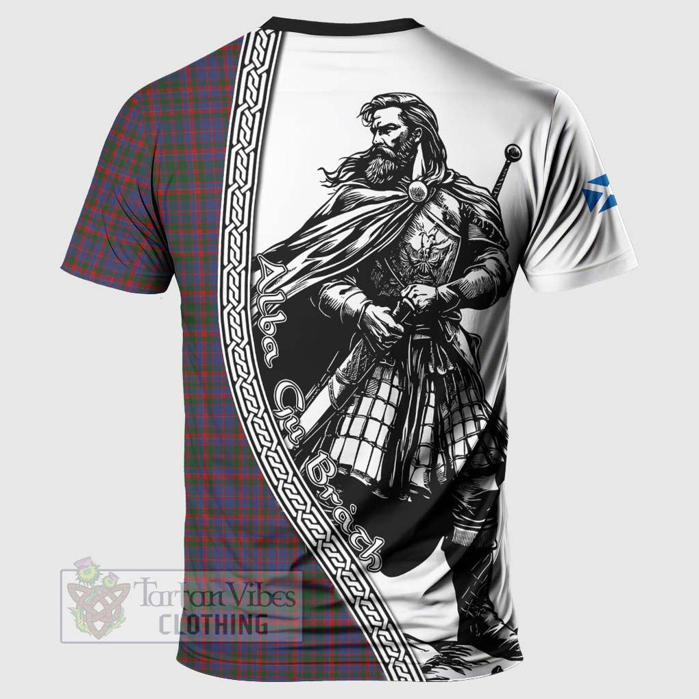 Cumming Tartan Clan Crest T-Shirt with Highlander Warrior Celtic Style - Tartan Vibes Clothing