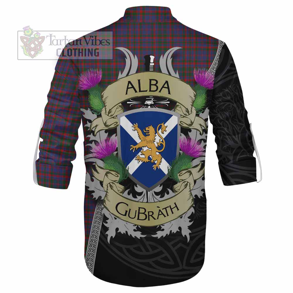 Tartan Vibes Clothing Cumming Tartan Family Crest Ghillie Kilt Shirt Lion Rampant Royal Thistle Shield Celtic Inspired