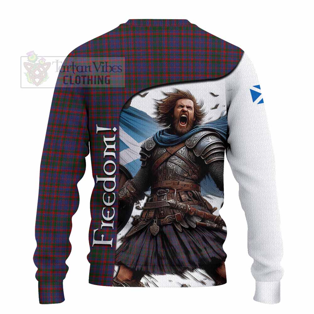 Tartan Vibes Clothing Cumming Crest Tartan Knitted Sweater Inspired by the Freedom of Scottish Warrior