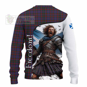 Tartan Vibes Clothing Cumming Crest Tartan Knitted Sweater Inspired by the Freedom of Scottish Warrior