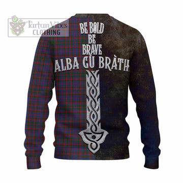 Cumming Tartan Family Crest Knitted Sweater Alba Gu Brath Be Brave Lion Ancient Style