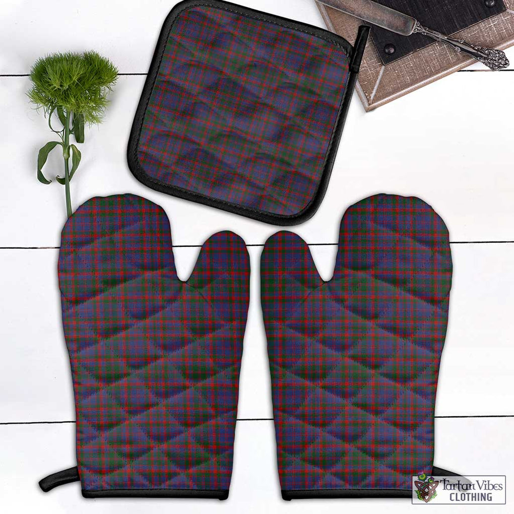 Cumming Tartan Combo Oven Mitt & Pot-Holder Combo 1 Oven Mitt & 1 Pot-Holder Black - Tartan Vibes Clothing