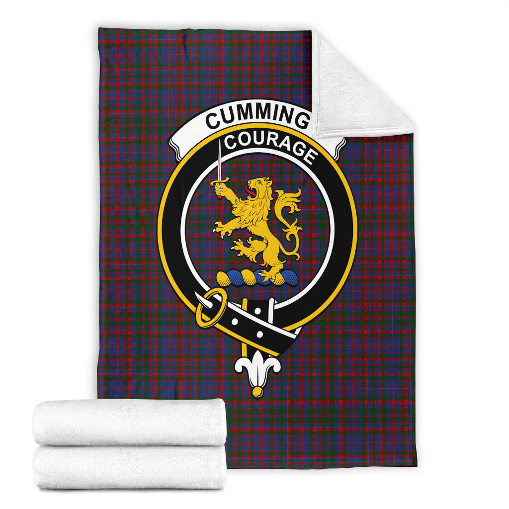 cumming-tartab-blanket-with-family-crest