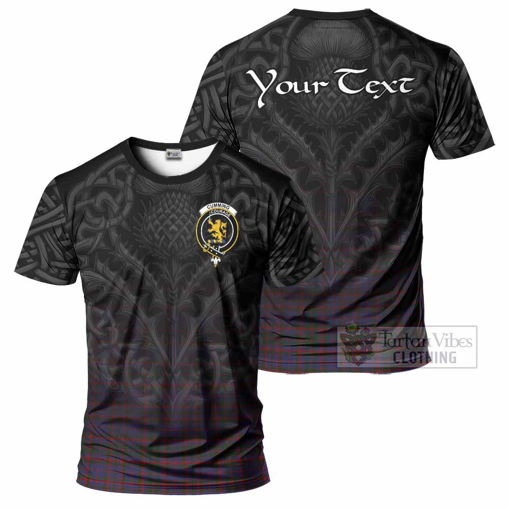 Tartan Vibes Clothing Cumming Tartan T-Shirt with Family Crest Celtic Thistle Vibes