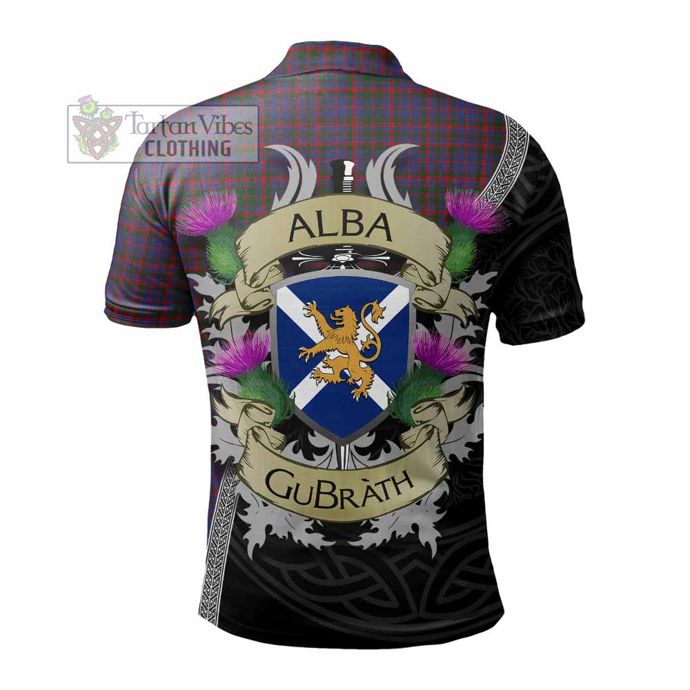 Tartan Vibes Clothing Cumming Tartan Family Crest Polo Shirt Lion Rampant Royal Thistle Shield Celtic Inspired