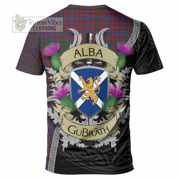 Tartan Vibes Clothing Cumming Tartan Family Crest T-Shirt Lion Rampant Royal Thistle Shield Celtic Inspired
