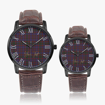 Cumming Tartan Personalized Your Text Leather Trap Quartz Watch