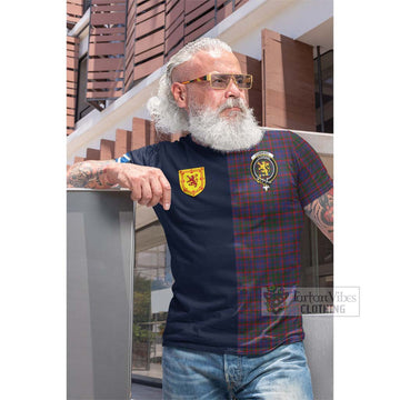Cumming Tartan Cotton T-shirt Alba with Scottish Lion Royal Arm Half Style