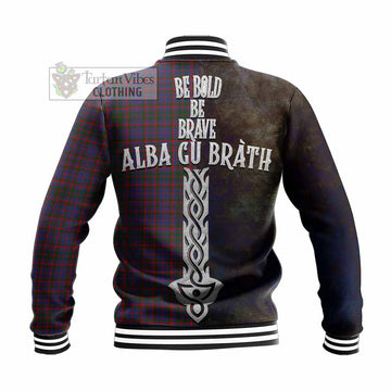 Cumming Tartan Family Crest Baseball Jacket Alba Gu Brath Be Brave Lion Ancient Style