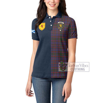 Cumming Tartan Women's Polo Shirt Alba with Scottish Lion Royal Arm Half Style