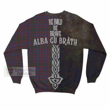 Cumming Tartan Family Crest Sweatshirt Alba Gu Brath Be Brave Lion Ancient Style