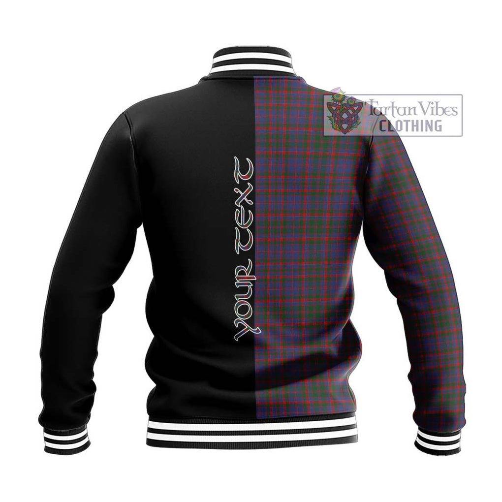 Cumming Tartan Baseball Jacket with Family Crest and Half Of Me Style - Tartanvibesclothing Shop