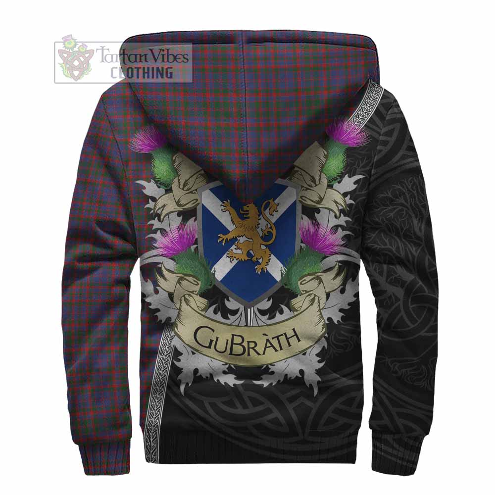 Tartan Vibes Clothing Cumming Tartan Family Crest Sherpa Hoodie Lion Rampant Royal Thistle Shield Celtic Inspired