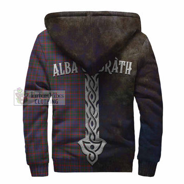Cumming Tartan Family Crest Sherpa Hoodie Alba Gu Brath Be Brave Lion Ancient Style