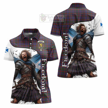 Cumming Crest Tartan Women's Polo Shirt Inspired by the Freedom of Scottish Warrior