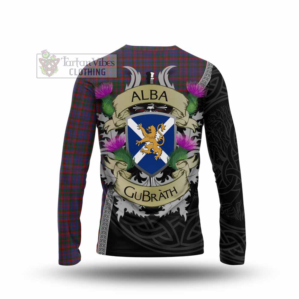 Tartan Vibes Clothing Cumming Tartan Family Crest Long Sleeve T-Shirt Lion Rampant Royal Thistle Shield Celtic Inspired